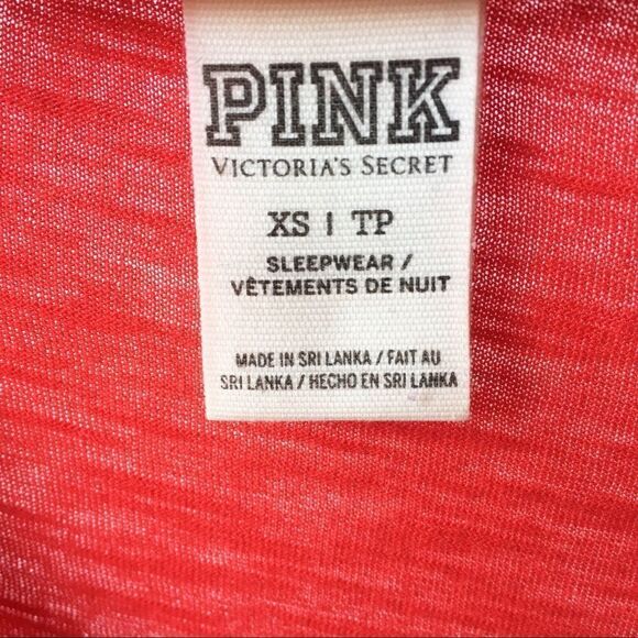🔃Victoria's Secret PINK Red Short Sleeve Shirt - Picture 4 of 5